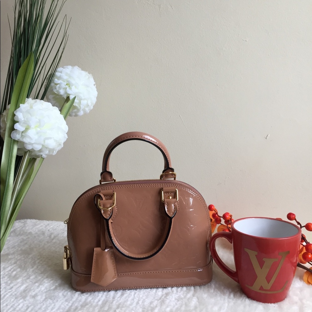 Louis Vuitton Rose Velours Vernis Alma BB - Picture 13 of 16